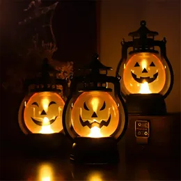 Decorazioni natalizie Halloween Piccola luce notturna Lampada portatile a forma di zucca Candela elettronica con batteria LED Ornamenti natalizi Decorazioni per la casa 231009