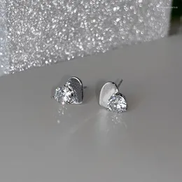 عشيق أقراط Micro inlay Love Heart Simple Cute for Women Girls Party Wedding Jewelry Gifts