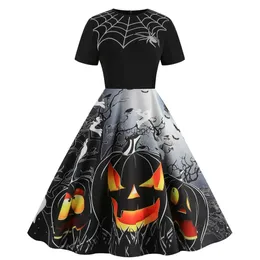 Kostium motywu Halloween cosplay Disfraz Mujer got Kobiety Kostiumy retro sukienki szlafropowe czaszek dynia