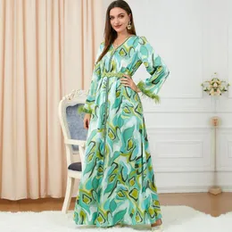 Roupas étnicas ICCLEK Eid Abaya Dubai Luxo Abayas para Mulheres 2023 Baratas Vestidos Muçulmanos Caftan Marocain Femme Mariage de Lux