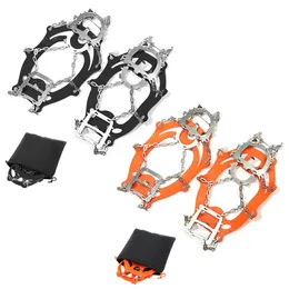 Snowboard Bindings 18 Teeth Crampons Anti Slip Outdoor Climbing Ice Claw Gripper Spikes Cleats Winter Climbing Camping Hiking Snowshoes Shoe 231010