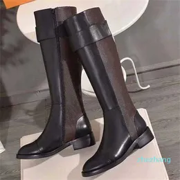 Femmes talons bottes élastiques bottes au genou chaussures hiver tricoté chaussettes Sexy bas de mode longue automne chaussure pour femme