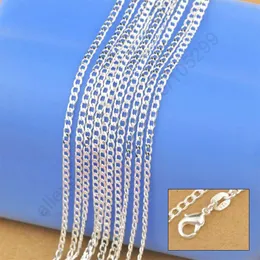 S925 Sterling Srebrny naszyjnik Oryginalny łańcuch Solid Biżuteria dla kobiet 16-30 cali moda