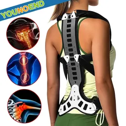 Suporte para costas Metal Back Brace Posture Corrector Spinal Brace Support Recuperar Jubarte Correção Pescoço Ombro Suporte para Costas Alívio da Dor 231010