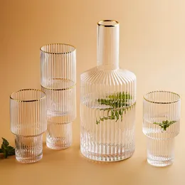 Kubki Kreatywne Phnom Penh Crystal Glass Water Jug Przezroczysty Piękny butelka sok herbaty szklanki kubek do domu zestaw kawy 231010