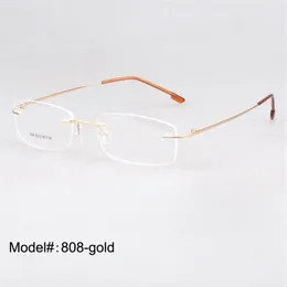 Boğan Rimless Menteşli Optik Çerçeveler Bellek Titanyum Gözlükler Reçeteli Sözler251V