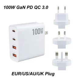 100W USB C GAN Charger PD Charge for iPhone 15 PRO MAX QC3