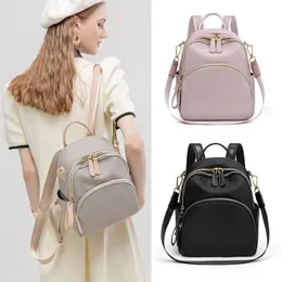 Skolväskor mode ryggsäckväska för kvinnliga kvinnliga väskor oxford tyg vertikal liten resebag casual bookbag söt tjej design lyx 231009