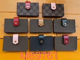 Designerväskor Kvinnor mynt Purses Luxury Brand Brown Letter HASP Card Påsar Buckle Foldbara bärbara korta plånböcker Plaid Ladies Mini Clutch PAGS PASSES PACK