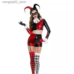 Tema kostym fantastisk clown cosplay vuxna kvinnor halloween sexig roll spela fest fancy klänning kvinnlig karneval clown dräkt q231010