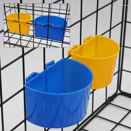 Other Bird Supplies 5PC Plastic Cup Pet Birds Feeder Bowl Parrot Food Water Hanging Trough Feeding Splash-proof Pigeons Cage Supplie