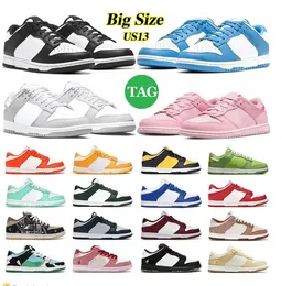 Mens Treinadores Casuais GAI Homem Mulher Sapatos Flat Sneakers Lows Panda Branco Preto Cinza Nevoeiro Triplo Rosa UNC Rose Whisper Team Ouro Azul Framboesa Morango PeachMenshgt