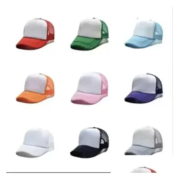 Party Favor Sublimation Trucker Hat Baseball Cap Party Dopasowanie Pusta przenoszenie ciepła drukowanie dzieci ciężarówki czapki siatkowe pian haftowany jn dhn3o