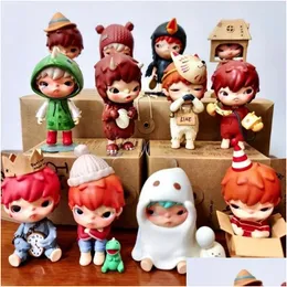 Action Toy Figures Hirono den andra ena figuren Xiaoye Boy Kawaii PVC -figur Dekorativ samlarmodelldockor Toys Drop Delivery