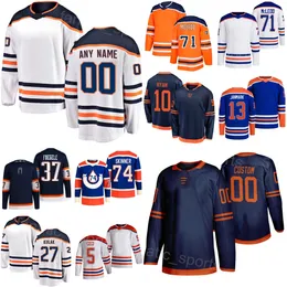 Heritage Classi Hockey 13 Mattias Janmark Jerseys 74 Stuart Skinner 71 Ryan McLeod 27 Brett Kulak 10 Derek Ryan 5 Cody Ceci 37 Warren Foegele Nome personalizzato retrò inverso