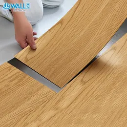 Adesivi murali 91x15 cm Adesivo per pavimento autoadesivo 3D Addensare venatura del legno Carta da parati per pavimenti Adesivo 3D Adesivo impermeabile resistente all'usura 231009