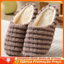 Gai Gai Gai Men's Winter Plush Home Home Women Women Fur Slippers Indoor Silence Comfort Floor Slides Shoes Men Room Room Footwear 231009