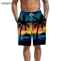 Jodimitty Heren 3D Print Shorts Fasion Badmode Strand Shorts Trunks Casual Zwemmen Boardshorts Zomer Trekkoord Broek Badpak271Z