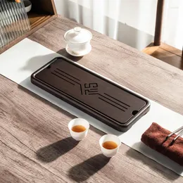 Tea Trays Kitchen Teaware Tray Modern Luxury Dish Long Vintage Wooden Home Office Bandeja De Madera Tools Accessories