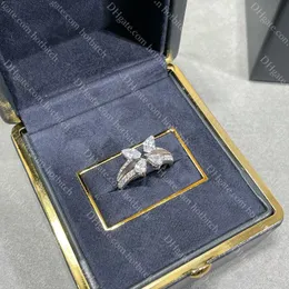 Anel de borboleta feminino designer anéis de diamante para mulheres anel de noivado de luxo personalidade tira 925 jóias de casamento