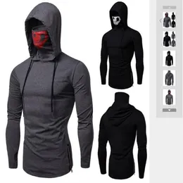 Bahar 2019 Dış Ticaret Yeni Elastik Fitness Erkekler Ninja Elbise Uzun Kollu T-Shirt Mission Call Skull Mask T-Shirt234x