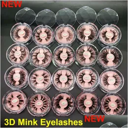 Outros itens de cuidados de saúde 5D Mink Cílios 25mm 3D Maquiagem de Cílios Falso Grande Volume Dramático Grosso Cílios Reais Feitos À Mão Olho Natural Dr Dh6Rr