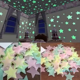 Stars Glow In The Dark Wall Stickers Luminous Fluorescent Wall Stickers For Kids Baby Room Bedroom Ceiling Home Decor