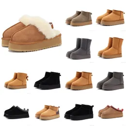 Купить дизайнерские женские сапоги Tasman на продажу UG Каштановый Дизайнерские меховые ботинки Tazz из овчины для женщин Австралия Ультра мини-слайды на платформе Зимние сапоги Обувь