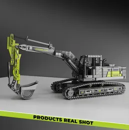 掘削機のおもちゃ998PCSモデルキットおもちゃトラック建設おもちゃモデル車両掘削レンガビルディングブロックモデルミニ掘削機マシンおもちゃ