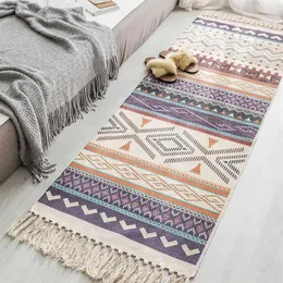 Mattor bohemisk etnisk stil golvmatta sovrum sovrum matta bomull linne soffa fotkudde tofsar område matta 231010