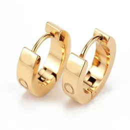 Moda titânio aço pregos chave de fenda orelha cufflove brincos para homens e mulheres jóias de prata ouro para amantes casal presente nrj220z