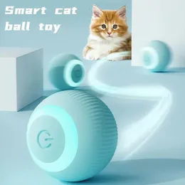 Cat oyuncakları elektrikli evcil top oyuncak otomatik haddeleme akıllı kedi oyuncakları köpek yavrusu eğitimi kendi kendine hareket eden kedicik iç mekan interaktif dönen oyuncak 231011