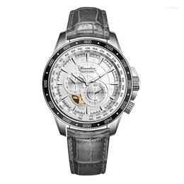 Wristwatches 3D Relief Big Dial Watch GMT Automatic Mechanical Movement Watches Waterproof Sapphire Luminous WristWatch