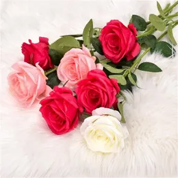 10x51cm faux rosblomma Silk Long Branch Bouquet Wedding Home Room Table Centerpiece Fake Plant Wreath Accessories GC2372