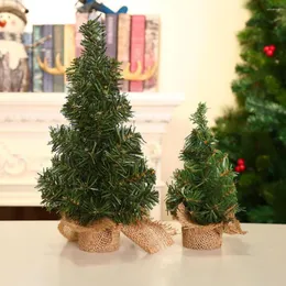 Christmas Decorations 20cm/30cm Mini Burlap Tree Decoration Window Desktop Home Festival Year Party 2024 Gifts