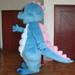 Trajes da mascote dos desenhos animados dragão dinossauro traje fantasia mascote para adultos como presente para o dia das bruxas carnaval aniversário party303v