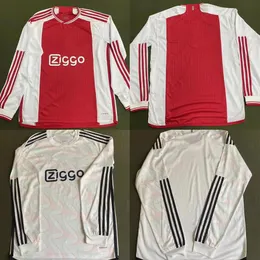 Lång ärmar 2023 2024 Soccer Jerseys Tadic Brobbey Berghuis Marley Kit Klaassen Brobbey Bergwijn Cruyff 23 24 Home Away Football Shirt Men Kit Uniforms