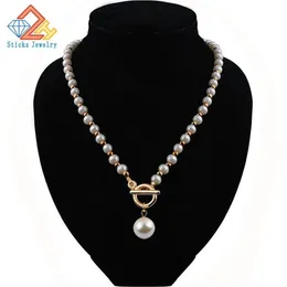 Promotional items Fashion imitation pearl necklace string CCB cross necklace pearl necklace girl jewelry 313N