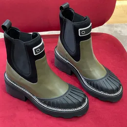 Beaubour Boots Womens Boots 브랜드 군대 녹색 발목 부츠 어퍼 새로운 디자인 스타일 가을 겨울 부츠 패션 부츠 마르틴 부츠 가죽 부츠에 브랜드 로고