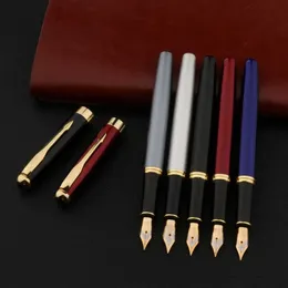 Fountain canetas de alta qualidade Metal 388 Pen Business Business Black Golden Student Stationery Office Supplies Gift Ink 231011