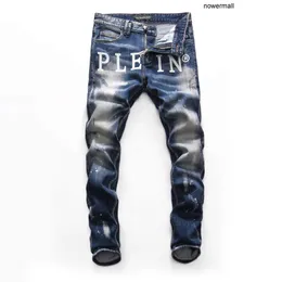 Eans Plein Philipps PP Pink Paradise Classic Fashion Man 157489 Jeans Moto Mens Mens Design Rippte