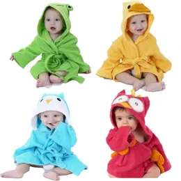 Pajamas Baby Robe Cartoon Children's Bathrobe Hoodies For Girl Boys Bath Towels Kids Soft Nightgown Pajamas Toddler Sleepwear 1-6 Years 231006