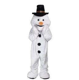 Halloween Happy Snowman Mascot Costumes Simulering Toppkvalitet Tecknad temaparaktär Karnival Unisex Vuxna Dräkt Julfestdräkt Suit