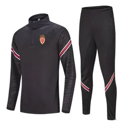 Newest Association Sportive de Monaco Soccer Training Men's Tracksuits Jogging Jacket Sets Running Sport Wear Football Home K360g