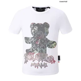 Hop Plein Philipps pp bear tshirt t mens designer tshirts hip brand pp men men t-shirt top round neck ss teddy glass tees 161269 gfkl