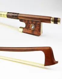 新しい4/4サイズPernambuco Violin Bow Snakewood Frog Natural Mongolian Hair Violin Parts Accessories無料送料9790842