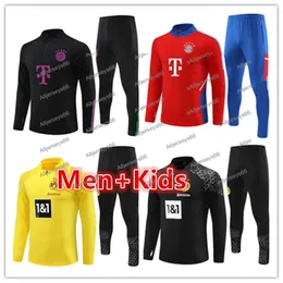 22 23 24 München Herren Kinder Fußball-Trainingsanzug Fußballtrikots Maillot Chandal Futbol Survêtement Fußtrikot-Set 2023 2024 De Ligt Sane_Fußballjacke