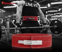 ROEGADYN Gym Body Belt Waist Trainer Dip Gym Belt For Men Waist Support Leather Weight Lifting Belt Gym Back Support Fitness 220108875811