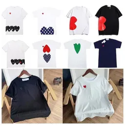 2021 Summer Tshirt Designer T Shirts Men Tops Love Red Heart Letter Embroidery Mens Women Clothing Short Sleeved Shirt Womens tee 247y