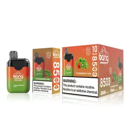 Bang DE 8500 Puffs Mesh Coil Disposable E Cigarette 8500 Puffs Vape Pen 18ml Pre Filled Pods Ink Cartridge 550mah Rechargeable Battery 0% 2% 3%5%1